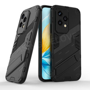 Honor 200 Lite 5G 2024 Shockproof Armor Stand Holder Protection Casing For Honor 200 Lite Honor 200 200Pro 200Lite 5G 2024 TPU Edge Hard PC Back Anti Drop Phone Case
