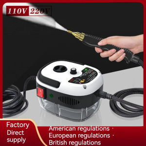 220v household steam cleaner 15 seconds steam spraying 3bar high pressure steam hand-held air conditioner kitchen hood car toy steam cleaner household cleaning artifact 2500w multifunctional high pressure steam cleaner
