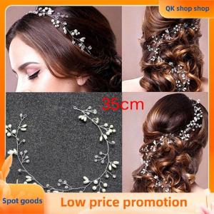 ✨QK shop✨ Luxury Wedding Bridal Rhinestone Faux Pearl Headband Tiara Hair Headpiece