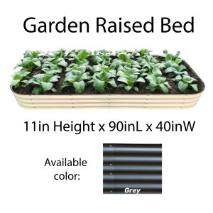 Outdoor Garden ( Galvanized Raised Garden Bed Premium Oval 95in x 40in x 17in )
