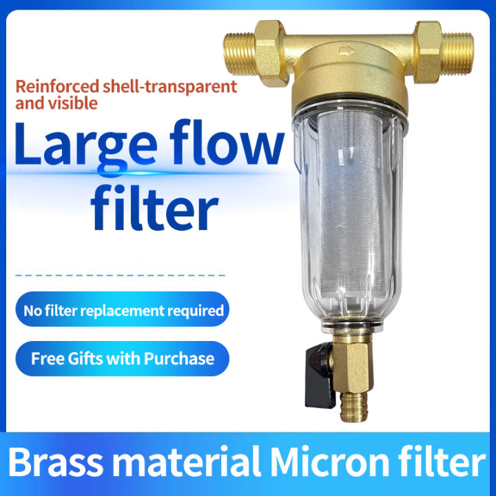 40 Micron Spin Down Sediment Filter, Reusable Whole House Sediment ...