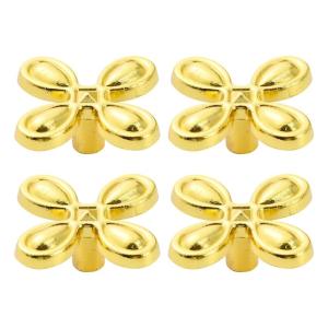 Antique Bronze Hardware Strong Metal Mixture Knob Unique Blossomy Drop Shape Separately Packaged Drawer Handle For Home Use