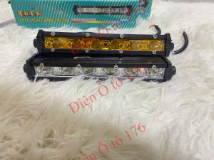 [COMBO 1 TRẮNG+ 1 VÀNG] đèn led trợ sáng 6 mắt 1 hàng 18cm đèn led trang trí ô tô. Điện 12v và 24v dùng chung
