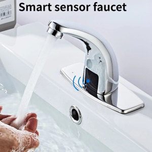 COD TAOCNSN Kran Keran Sensor air Otomatis tangan Wastafel dapur Bathroom Sink Faucet - HZY-12