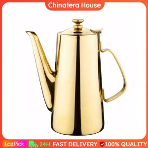 Stainless Steel Tea Kettle Non- Slip Handle Cold Water Kettle Large Capacity Water Pot Wide Mouth for Home Office