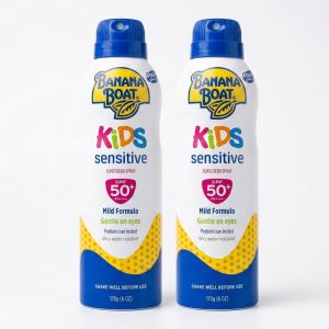 Banana Boat Kids Sensitive Sunscreen Spray SPF 50+ Tear Free Water Resistant 170g