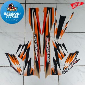 Striping Stiker Polet motor yamaha fizr f1zr fiz r milenium 2000 orange stiker kualitas terbaik termurah Barokah Sticker