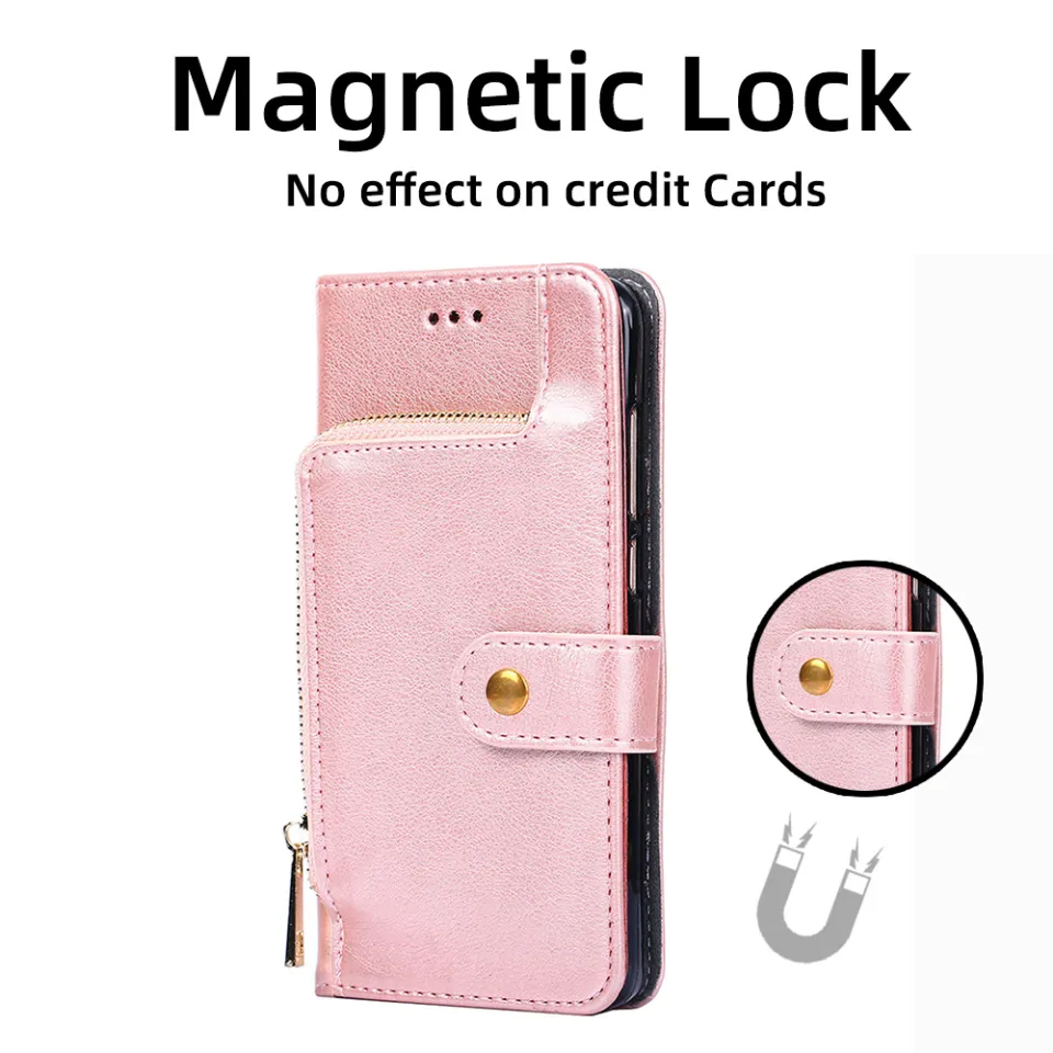 Case For Vivo Y31 2021 Casing Wallet Cases Zipper Book Flip Leather Card  Holder Cover Wallet Phone Case