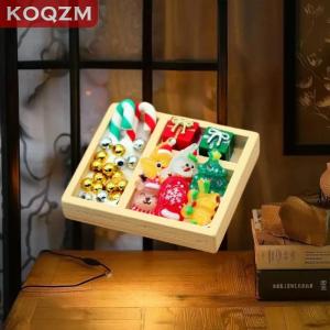 [COD] KOQZM KITCHEN 1 Set Mini Hanging Tree Model Dollhouse Colourful Candy Christmas Gift Box Miniatures Holiday Decoration Doll Accessories