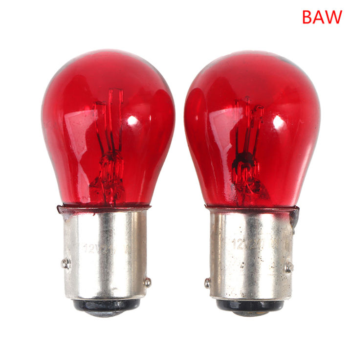 Asahi Negari 2pcs Baw15d Red Brake Stop Tail Light Car Bulb 12v Turn 
