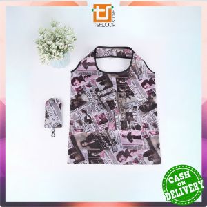 OFM-T47 Tas Belanja Lipat Karakter Shopping Bag Reusable Bag Serbaguna / Kantong Belanja Ramah Lingkungan Souvenir Tas Lipat