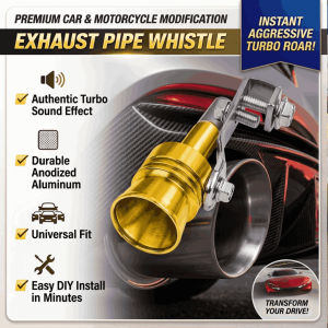 🚗Universal Turbo Sound Whistle Car Exhaust Sound Fake Turbo Whistle Pipe Sound Muffler Blow Off Valve Simulator Whistler Motorcycle Car 排气管涡轮仿声发声器