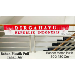 Banner Dirgahayu RI Rumbai Merah Putih Tahan Air / Dekorasi 17 Agustus Kemerdekaan Indonesia