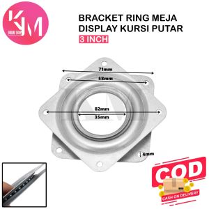Ring Meja Bracket Persegi Besi Putar Kolaher