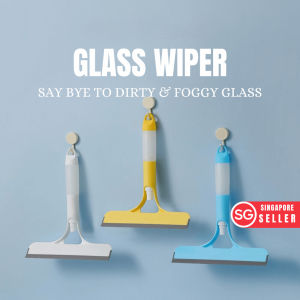 3 In 1 Multifunctional Glass Wiper Spray Bottle Sponge Brush Window Scraper Silicone Mirror Wiper