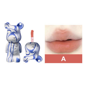 Cute Fluid Bear Lip Glaze Velvet Mist Non Stick Cup Lip Mud Glasir Bibir Wajah Tahan Lama Tidak Memudar-🌹Tamia