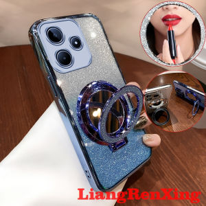 เคสสำหรับ Realme C63 C61 5G เคสนิ่มซิลิโคนกันกระแทกดีไซน์ใหม่กระจกเครื่องสำอางใสพร้อม SFSHZJ01ที่จับ