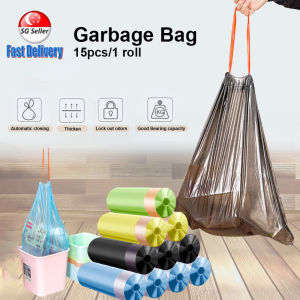 [SG Seller]Disposable/Household/Automatic Closing Drawstring Garbage Bag