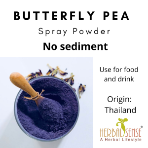 Herbal Sense Butterfly Pea Flower Powder (Spray Powder) No Sediment Best For Food Coloring