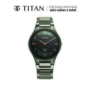 Đồng hồ nam TITAN Edge Ceramic dây Ceramic mặt 40.5MM dây màu xanh lá 1696QC06