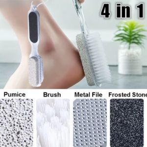 4 in 1 Foot Brush Scrubber Feet Massage Pedicure Tool Foot Care Tool Berus Kaki Kuku Tumit Medicure Tool for Women Care