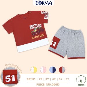 Bộ cổ tròn cộc tay Dokma DB1135