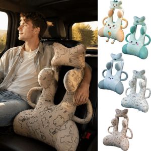 GROCERIY U-Shape Children Car Pillow Animal Pattern Cartoon Pattern Car Seat Pillow Cute Shoulder Pillow Sleep Pillow Long Distance Rides