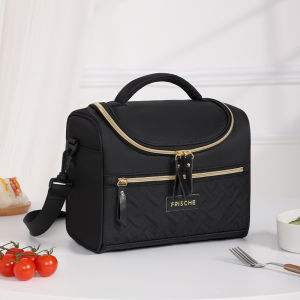 Portable Polyester Insulated Lunch Bag With Strap | Bento Food Bag Beg Makanan Dengan Tali Bahu 大容量保温包