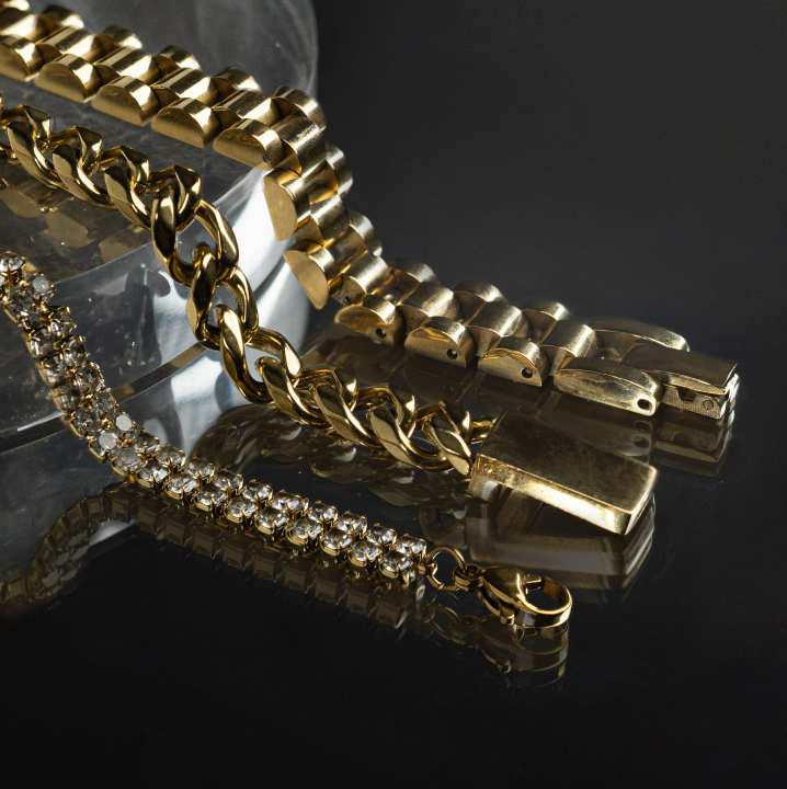 Burvon The Rebellion Collection Bracelets (Men & Women Chain Jewelry)
