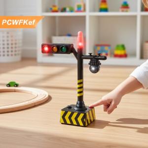 【PCWFKef】 Đồ chơi mô hình đèn tín hiệu giao thông mini có đèn LED biển báo giao thông giáo dục dành cho lớp học