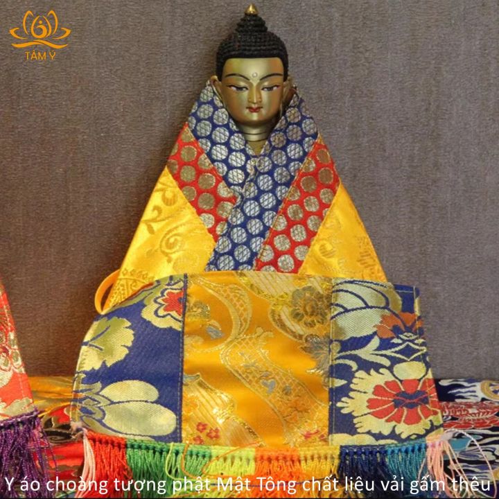 Y áo choàng tượng phật Mật Tông chất liệu vải gấm Tây Tạng kiểu 1 ...