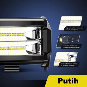 Lampu Tembak Sorot LED Bar Cree CWL 24 Mata Mobil Motor 72 Watt 72W Offroad 72Watt 2 Susun