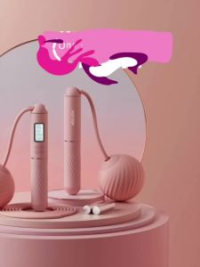 YOTTOY เชือกกระโดดสำหรับผู้ใหญ่ - เชือกกระโดดไร้สายพร้อมลูกบอลขนาดใหญ่ เชือกกระโดดถ่วงน้ำหนัก พร้อมหน้าจอแสดงผล LCD