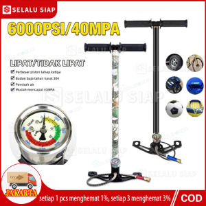 6000psi Pompa Udara Lipat Tekanan Tinggi Baja Tahan Karat Pcp3 Tingkat Inflator Sepeda Mobil Tiup 40MPA
