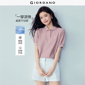 Giordano Beau Monde Women Women High Tech Cool Touch Polo Shirt Free Shipping 13316218