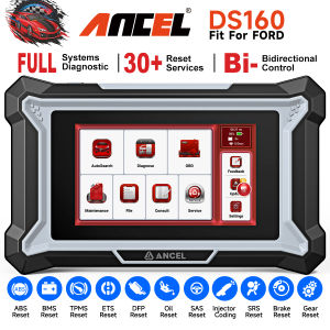 【Fit For Ford Benz Kia Porsche】ANCEL DS160 Scan Tool Full System Bidirectional OBD2 Scanner with 30+ Resets ABS Bleeding Gearbox Learning SAS/Oil/BMS Reset Lifetime Free WiFi Updates