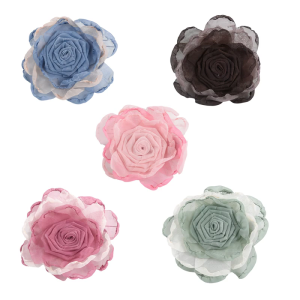 2 Piece Artificial Flower Curtain Tiebacks Metal Spring Clips for Window Drapes Drapery Holdbacks Clamps Room Decoration