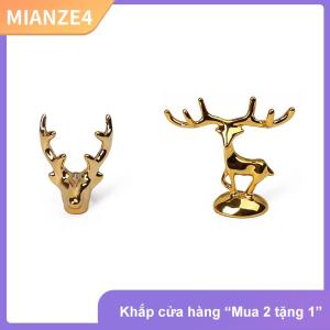 [COD] MIANZE4 Nai sừng tấm bức tượng Bắc Âu Giáng sinh Tuần lộc nghệ thuật bức tượng Cổ điển vàng thủ công mỹ nghệ trang trí bàn trang trí quà tặng
