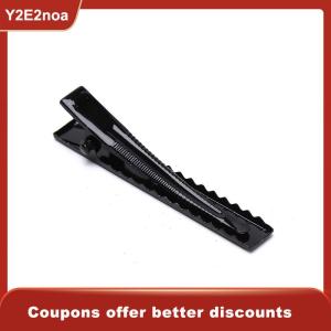 【Y2E2noa】 100pcs Black Hairclips Single Prong Alligator Hairpin Blank Setting Hair Clips