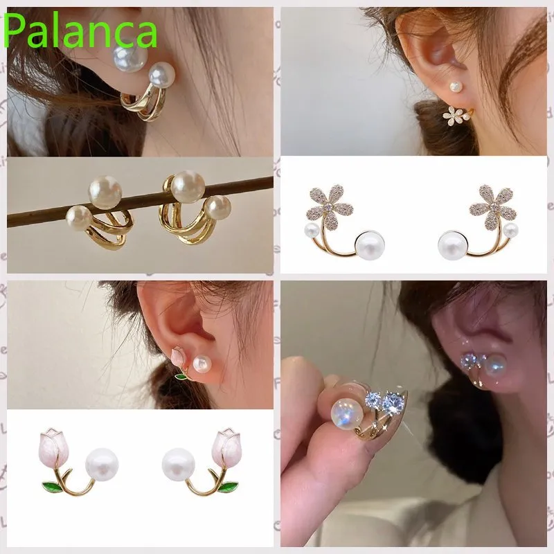 korean earrings for women pearl earrings earings for woman accessories  jewelry gold piercing - Main Image