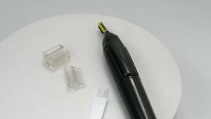 USonline911 Electric Nose Ear Hair Trimmer Rechargeable Men Women Trimming Eyebrows Beard Hair Clipper Hair Removal Shaver Non-Slip Grip(Black)