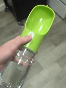 Bình nước cho chó di động - Bình uống nước cho thú cưng chống rò rỉ với bát cho du lịch và hoạt động ngoài trời