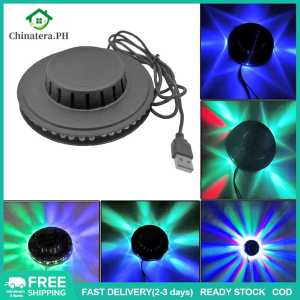 [Fast Delivery] 5W USB RGB Sound Activated Rotating Disco Light LED Ball Party Stage Lamp KTV Bar Show Home Decoration