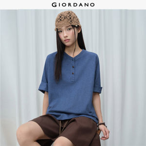 GIORDANO Women T-Shirt Pure Cotton 100% Cotton T-Shirt Casual Stylish Trendy Elegant Comfortable Fashion Classic 18326213