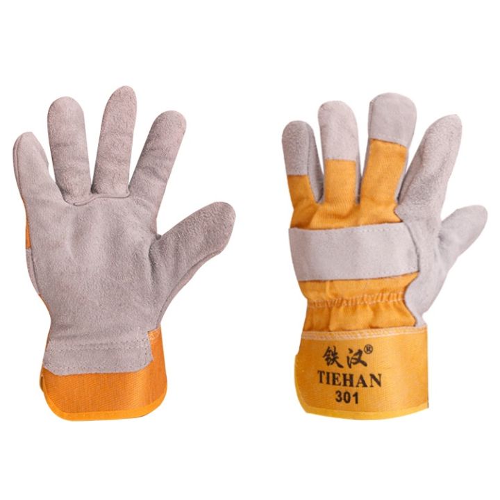 Hot Welding Leather Gloves 14 inch leather High temperature resistant ...