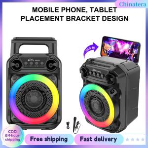 [Chinatera Flagship Store]BT Speaker Stereo Sound Portable Speaker with Microphone Karaoke Speaker Suitable for Home Theater Outdoor Dance Party