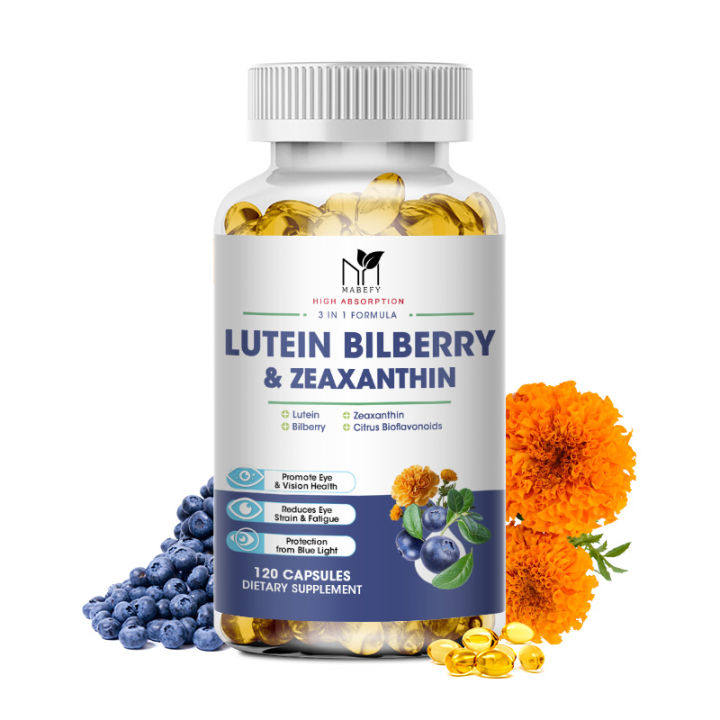 Lutein, Bilberry & Zeaxanthin Capsules Support Eye Health & Visual