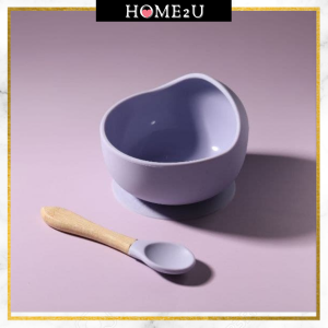 Premium Silicone Baby Feeding Bowl Tableware for Kids Waterproof Suction Bowl With Spoon Food-grade Home2u