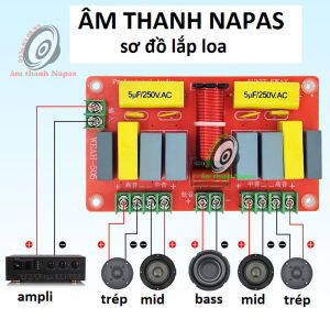 MẠCH PHÂN TẦN 5 LOA CHO LOA KÉO VÀ LOA CÂY - MẠCH PHÂN TẦN 5 ĐƯỜNG TIẾNG - PHÂN TẦN LOA KÉO