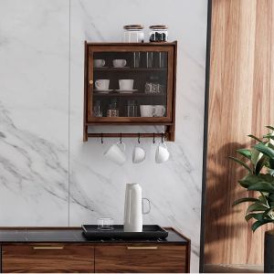 [CozyNest ]Cabinet Rattan Wall-Mounted American Style Wall Cabinet Hanging Wall Cabinet Nordic Wall Wine Cabinet Hanging Kitchen